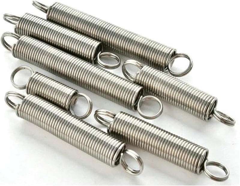 304 Stainless Steel Extension Springs 1 2mm Wire Diameter 60mm 3pcs 10mm Color - Image 1